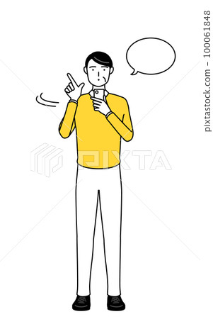 A retired senior/middle-aged man who operates a smartphone A retired senior/middle-aged man who operates a smartphone 100061848
