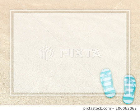 沙灘夏日賀卡背景素材 100062062