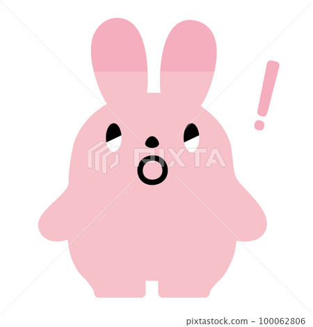 Rabbit illustration _ surprised Rabbit illustration _ surprised 100062806