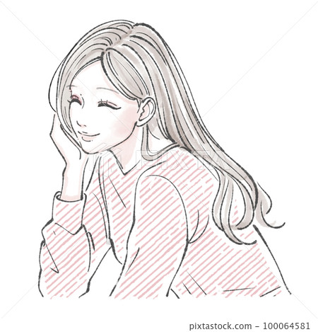 女性插畫素材 100064581