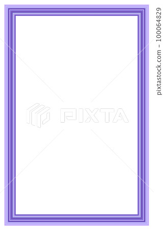 Vertical frame for photo and design with aspect ratio 2 to 3 on a white background. 100064829