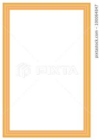 Vertical frame for photo and design with aspect ratio 2 to 3 on a white background. 100064847