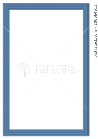 Vertical frame for photo and design with aspect ratio 2 to 3 on a white background. 100064913