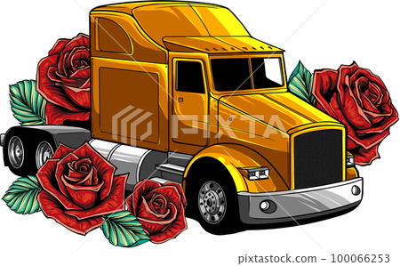 Classic American Truck. Vector Illustration design Classic American Truck. Vector Illustration design 100066253