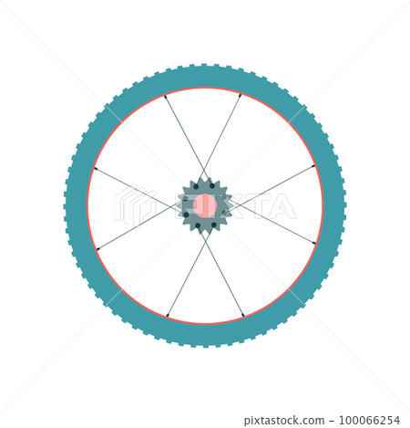 Spare bike wheel with chain ring icon Spare bike wheel with chain ring icon 100066254