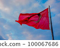 Turkish flag fluttering in the wind 100067686