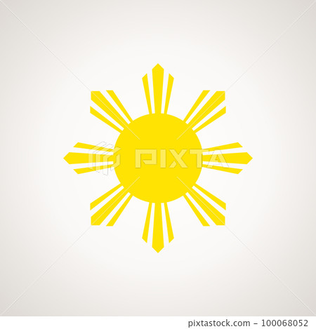 Golden sun from the flag of Philippines 100068052