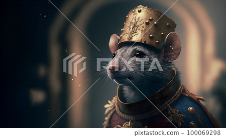 rat king medieval portrait, neural network generated art 100069298