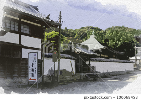 水彩風格 Taimadera Temple Nakanobo Katsuragi City, Nara Prefecture 100069458