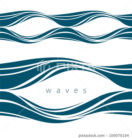 Seamless beautiful waves. Vector marine pattern. Seamless beautiful waves. Vector marine pattern. 100070184