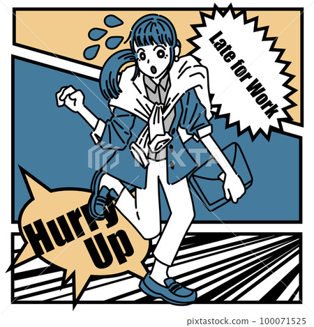 商務休閒服上班遲到的女人 商務休閒服上班遲到的女人 100071525