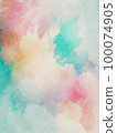 Pastel colorful watercolor painted grunge texture. Artistic raster background with spots, blots and stains. 100074905
