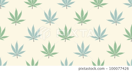 Seamless marijuana background with geometric leaves pattern 100077426