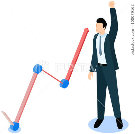 Employees analyze statistical indicators, business data. Characters work with marketing research Employees analyze statistical indicators, business data. Characters work with marketing research 100079168