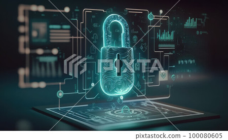 data protection. cybersecurity. digital world.generative AI 100080605