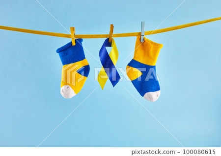 World Down syndrome day background. Lots of socks. World Down syndrome day background. Lots of socks. 100080615