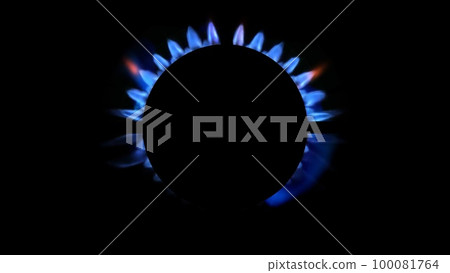 3D rendering of a kitchen burner glowing at night, close up 3D rendering of a kitchen burner glowing at night, close up 100081764