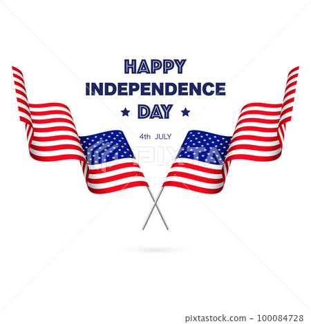 USA independence day flags set 100084728