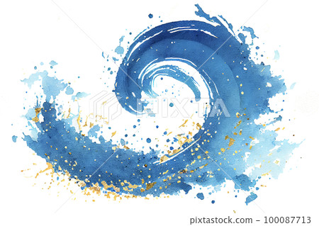 Image material: Image illustration of brush touch wave Image material: Image illustration of brush touch wave 100087713