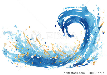 Image material: Image illustration of brush touch wave 100087714