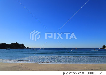 房總半島的藍天大海 100090126