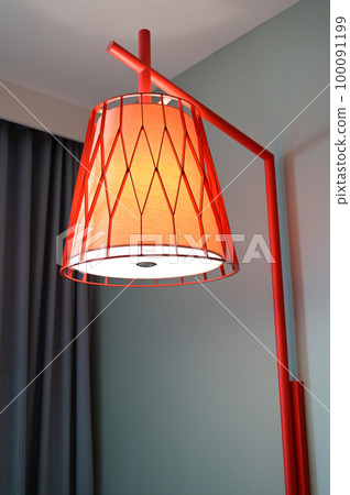 luxury orange lamp in the room, interior design 100091199