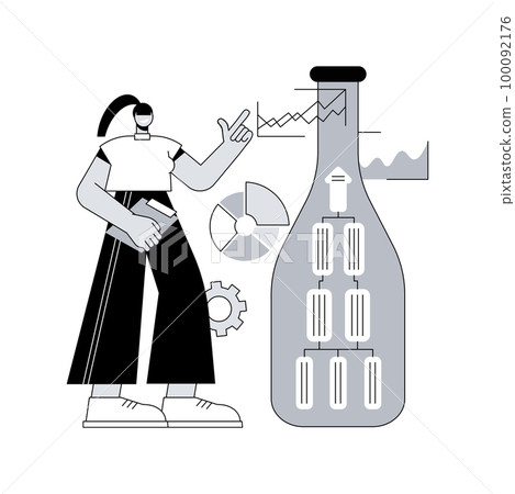 Bottleneck analysis abstract concept vector illustration. Visual management system, bottleneck analysis tool, bottlenecking control, workflow improvement, constraint method abstract metaphor. Bottleneck analysis abstract concept vector illustration. Visual management system, bottleneck analysis tool, bottlenecking control, workflow improvement, constraint method abstract metaphor. 100092176