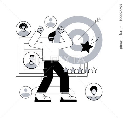Lead scoring abstract concept vector illustration. Lead management, marketing statistics software, predictive scoring, analytics automation service, digital promo campaign abstract metaphor. 100092295