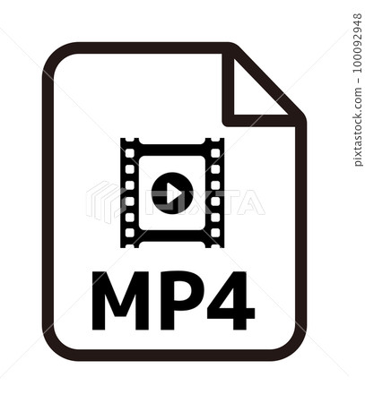 文件格式矢量圖標插圖/mp4、視頻 文件格式矢量圖標插圖/mp4、視頻 100092948