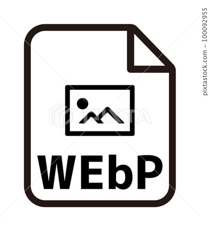 File format vector icon illustration / WEbP 100092955