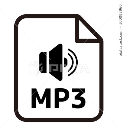 File format vector icon illustration / mp3, voice, sound 100092960