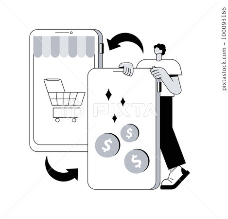 Mobile device trade-in abstract concept vector illustration. Sell old mobile device, trade-in retail operations, leave us your used cell phone, buyback electronics, best deal abstract metaphor. Mobile device trade-in abstract concept vector illustration. Sell old mobile device, trade-in retail operations, leave us your used cell phone, buyback electronics, best deal abstract metaphor. 100093166