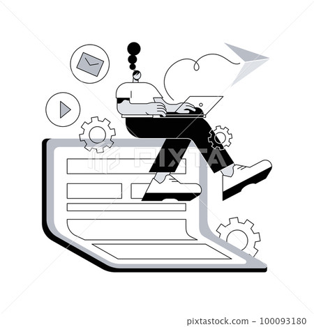 Bendable device technology abstract concept vector illustration. Bendable device technology, smartphone flexible display, next-generation electronics, foldable mobile phone abstract metaphor. Bendable device technology abstract concept vector illustration. Bendable device technology, smartphone flexible display, next-generation electronics, foldable mobile phone abstract metaphor. 100093180