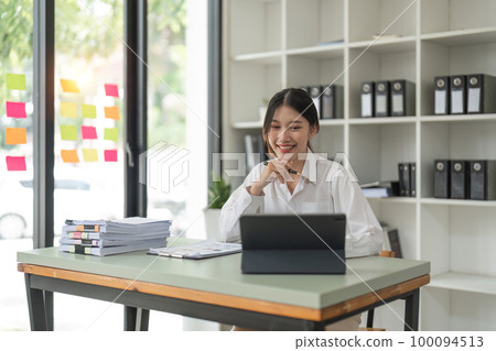 Accountant woman working on laptop and do document, tax, exchange, accounting and Financial advisor concept Accountant woman working on laptop and do document, tax, exchange, accounting and Financial advisor concept 100094513