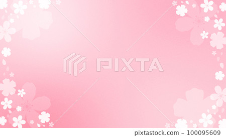 Japanese pattern _ cherry blossom frame _ pink Japanese pattern _ cherry blossom frame _ pink 100095609