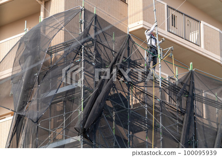 工地腳手架防碎網片 100095939