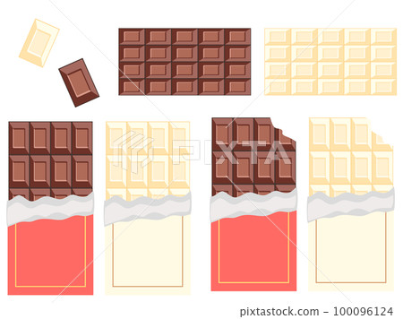 巧克力棒插畫矢量素材(白巧克力和牛奶巧克力) 巧克力棒插畫矢量素材(白巧克力和牛奶巧克力) 100096124