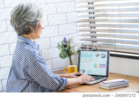 Gray-haired women's business scene 100097172