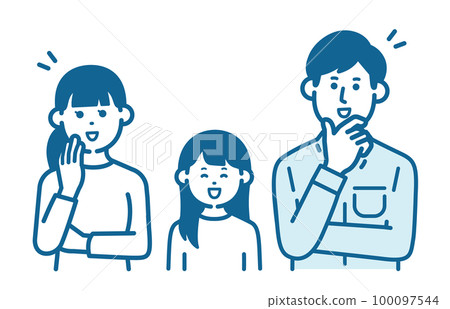 Convinced parent and child Convinced parent and child 100097544