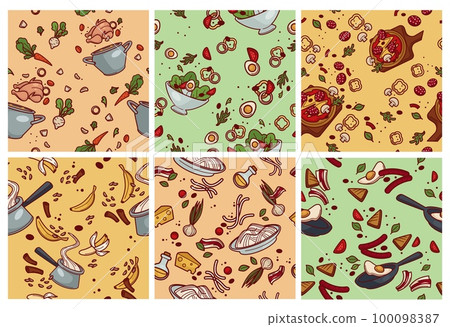 Background decoration design with meal elements Background decoration design with meal elements 100098387