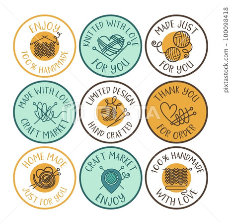 Label design set for handmade product package Label design set for handmade product package 100098418
