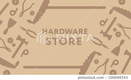 Hardware store, business card or banner design 100098543