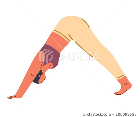 Adho mukha svanasana or downward facing dog pose 100099585