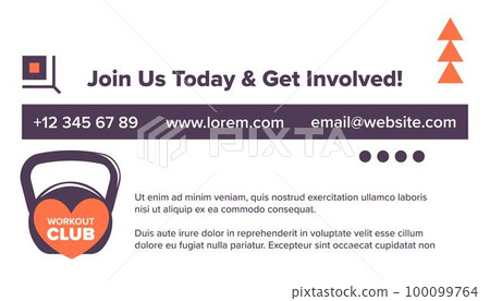 Workout club, business card with contact info Workout club, business card with contact info 100099764