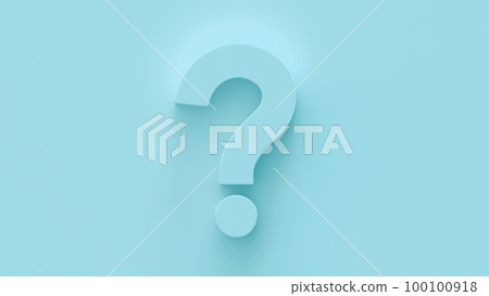 3D background illustration with a blue question mark 3D background illustration with a blue question mark 100100918