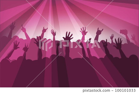 People dancing at concert, festival or performance 100101033