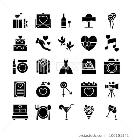 Wedding icon set. Marriage, romantic, couple, symbol vector illustrationWedding icon set. Marriage, romantic, couple, symbol vector illustration Wedding icon set. Marriage, romantic, couple, symbol vector illustrationWedding icon set. Marriage, romantic, couple, symbol vector illustration 100101341