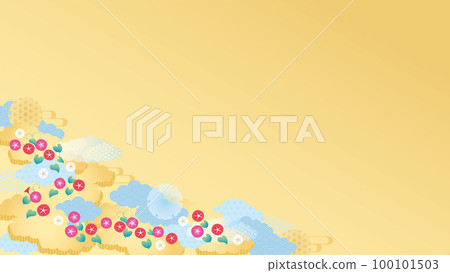 背景材料-日本圖案牽牛花 2023-4 矢量 100101503