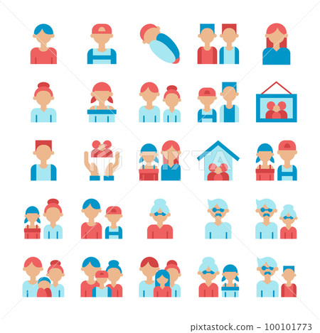 Family icons set Family icons set 100101773