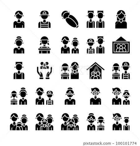 Family icons set Family icons set 100101774